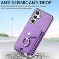 thumbnail image 2 of Funda para Samsung Galaxy A54 5g de cuero con acabado galvanizado y tarjetero (negro), 2 of 5