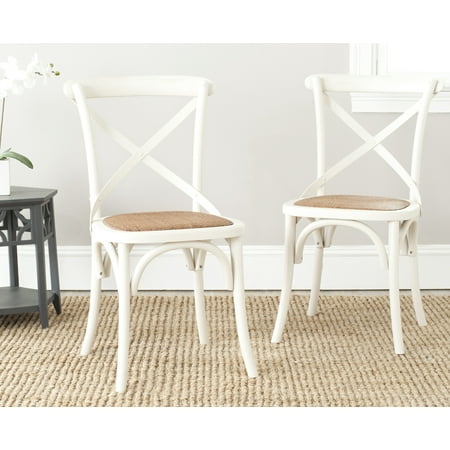 Rustic Wood Chairs - Safavieh Franklin X-Back Bistro Rustic Chairs, Set of 2