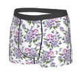 thumbnail image 2 of Wukai Violets Flowers Print Men’s Underwear Breathable Boxer Briefs,&nbsp;Moisture Wicking & Breathable-XX-Large, 2 of 7