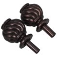 thumbnail image 2 of Miangastore Embouts Décoratifs pour Tringle à Rideaux 2 Pcs Embouts Rétro pour Tringle à Rideaux Capuchons d'Extrémité Uniques pour Tringle à Rideaux pour Habillage de Fenêtre Café, 2 of 8