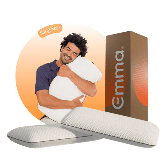 Combo Almohada Emma Memory Adapt | King Size 80x40x12cm | Memory Foam | Almohada Ajustable y Personalizable | Tecnología Alemana Emma Almohada Memory Adapt King Size