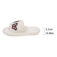thumbnail image 4 of GPOECD Girls Slippers Kids Open Toe Cute Floral Decorated Warm Soft Non Indoor for Toddlers Multiple Colors Fuzzy Slippers Cozy Home Wear, 4 of 6
