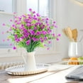 thumbnail image 6 of 24 Bundles Artificial Flowers for Outdoor,No Fade Fake Plastic Flowers Faux Plants for Decoration Hanging Planters Indoor Outside Garden Porch Window Box Home Wedding Farmhouse (Magenta), 6 of 7