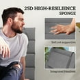 thumbnail image 4 of Outsunny Foldable Lounge Chair Cushion Set of 2, UPF50+ 230gsm Olefin and 25D High-Density Foam, Chaise Lounge Cushion Set, 80" x 26", Charcoal Gray, 4 of 9