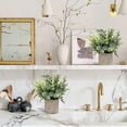 thumbnail image 3 of Small Fake Plants Eucalyptus Potted Mini Potted Plants Artificial Eucalyptus Boxwood Rosemary Greenery in Pots Faux Potted Herbs Small House Plants for Indoor Greenery Tabletop Set of, 3 of 5