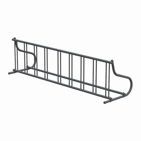 Madrax Bike Rack,1-Sided,9-Bike,110 in.,Black QS-GR116-B