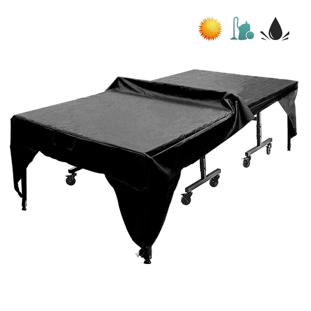 Ping Pong Table Storage Cover Indoor/Outdoor Black Table Tennis Sheet Waterproof 