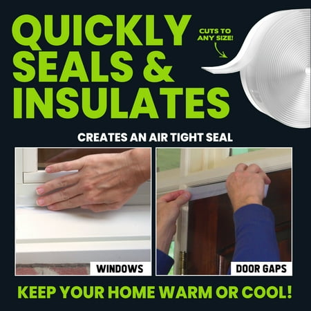 Alien Seal Draft Seal Window Door Seal Strip Transparent Windproof Sealing Tape Self Adhesive Draft Seal Tape 3 Rolls 49ft