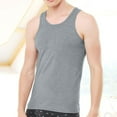 thumbnail image 2 of YLSDY Mens Slimming Body Shaper Compression Tank Top Vest Shirt Abs Shapewear Sleeveless Crew Neck Muscle Shirts Gray L, 2 of 4