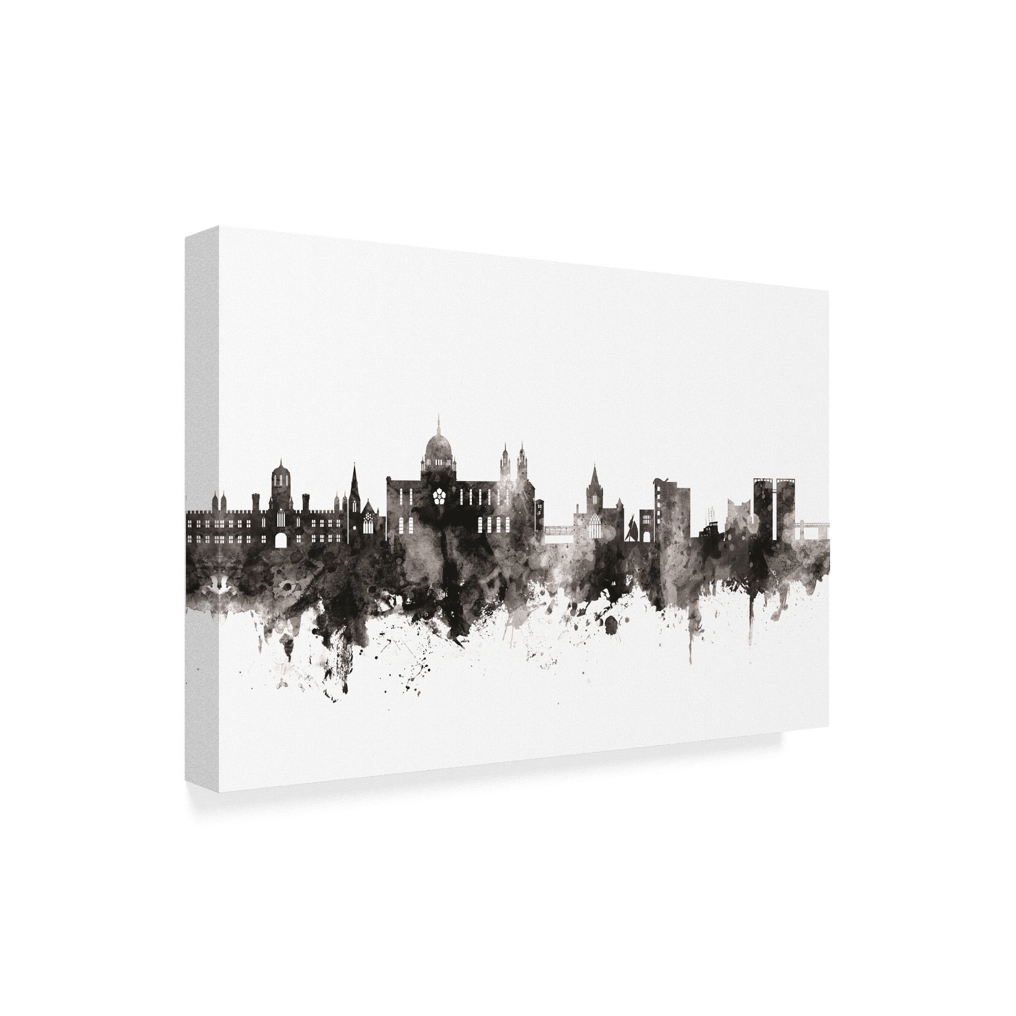 Trademark Fine Art 'Galway Ireland Skyline Black White' Canvas Art by Michael Tompsett