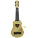 thumbnail image 1 of Instrumento musical pequeño para niños, imitación de ukelele, mini guitarra de juguete con cuatro cuerdas (39 cm, beige), 1 of 8