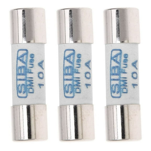 3X Multimeter 10 x 38mm 1000V 10A Cylinder Ceramic Fuse White