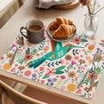 thumbnail image 3 of Boho Floral Bird Placemats Set of 8, Leaf Colorful Cartoon Botanical Rustic Non-Slip Place Mats Washable Table Mats for Kitchen Dining Table Decorations Indoor/Outdoor, 3 of 9