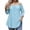 Light Blue#eyelet tops for women, variant on DDAPJ pyju Womens Plus Size Tunic Tops Off Shoulder 3/4 Sleeve Eyelet Shirt Dressy Casual Summer Going Out Blouses Pink XXL