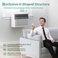 thumbnail image 3 of JoanKaren 8000 BTU U-Shaped Window Air Conditioner,Energy-Saving AC Unit Cools up to 370 Sq,Ultra Quiet with Open Window Flexibility, 3 of 10
