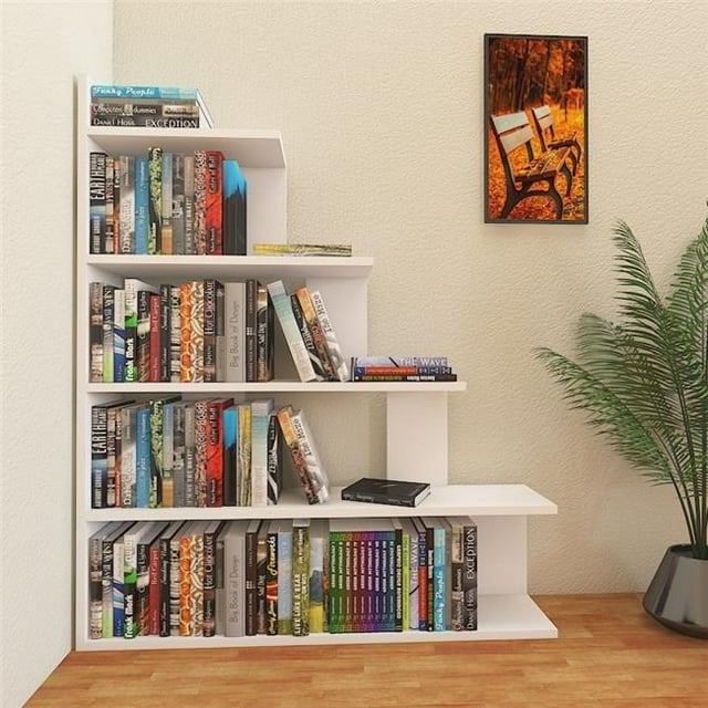 Decorotika EC47BCM01 47 in. Echo Accent Ladder Bookcase Bookshelf Shelving Unit