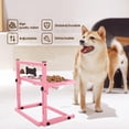 thumbnail image 4 of Cuencos Elevados SHAINFUN Acero Inoxidable para Perros Pequeños y Medianos con Soporte Ajustable, 4 of 5