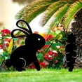 thumbnail image 3 of Matsuzay Decoración de jardín, arte de patio, adornos de conejito de Pascua, cerca de campo, letrero decorativo, enchufe, esculturas, Kits de decoración para fiestas, 3 of 6