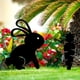thumbnail image 3 of Moyic Conejo Decoración Zanahoria Lindo Conejito de Pascua Estatuas Adornos Campo Valla Signo Suministros al aire libre Decoración para el Kits de decoración para fiestas, 3 of 6