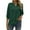 Dark Green, variant on ZXSXSY Women Swiss Dots Henley Neck Button Up 3/4 Sleeve Blouse