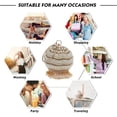 thumbnail image 6 of Evening Bag for Womens Artificial Pearl Glitter Rhinestones Tassel Round Ball Clutch Purse Handbag, 6 of 7