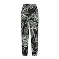 thumbnail image 5 of Roncen Women's Floral Printed Jogger Pants - Elastic Waist & Cuff Loose-Fit Casual Trousers with Pockets, 5 of 5