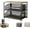 Black-2 Layer, variant on Kitchen Countertop Organizer with Drawer & Wire Basket, Hardwood Shelf, Sliding Drawer, Space-Saving Kitchen Pantry Organizer with Counter Shelf
