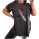 thumbnail image 1 of Moda Retro Moda Casual Cuello redondo Manga corta Ranura Estampado Camiseta Top Pompotops hkajfhjk460713, 1 of 1