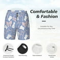 thumbnail image 3 of Sikiie Vintage Easter Print Men's Double Layer Swimming Trunks, Adjustable Waistband and Pockets Sports Swimming Trunks, Beach Swimwear-Medium, 3 of 6