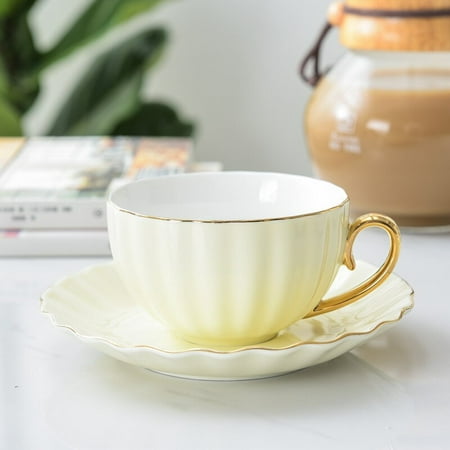

Pink Cute Creative Porcelain Cups and Saucers Porcelain Simple Tea Set Modern Design Coffee Cup Tazas Para Cafe