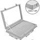 thumbnail image 2 of BELLE Vous Gray Velvet Necklace Box with 20 Notches and Latching Glass Lid - Stackable Jewelry Tray for Drawer - for Necklace, Bracelets, Earrings and, 2 of 5