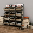 thumbnail image 2 of 64 in. 4-Tier Fruit Basket, Wine Basket, Stackable Metal Storage Stand, Utility Rack, Supermarket Convenience Snack Store Display, 2 of 12