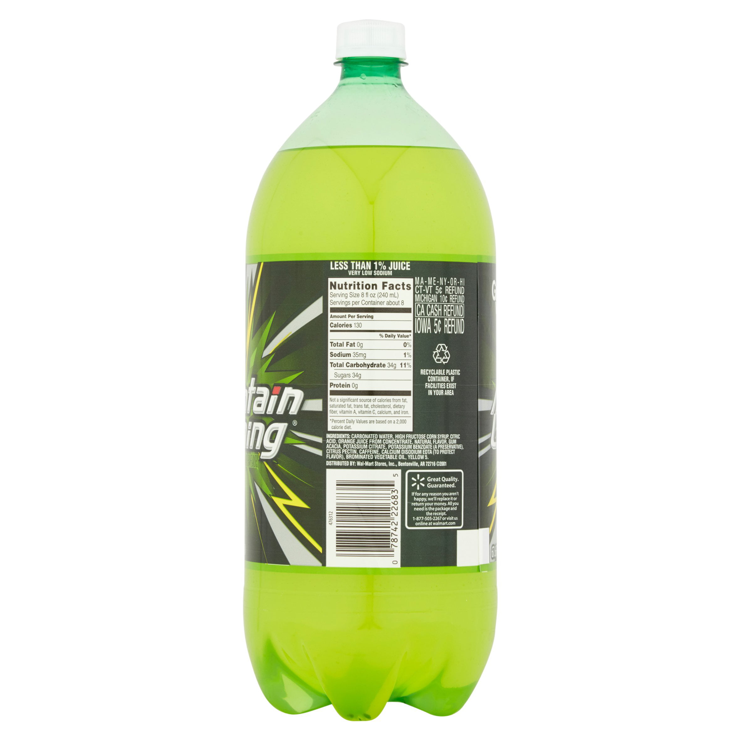 Mountain Dew Sweet Lightning Nutrition Facts | Roblox ...