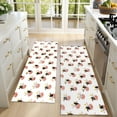 thumbnail image 4 of Kitchen Rugs Sets Of 2,White Cow Face Pattern Anti Fatigue Kitchen Mat Rugs Non Slip Washable,Decorative Kitchen Floor Mats for Kitchen,Sink,Laundry,17"X47", 4 of 5