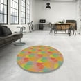 thumbnail image 4 of Ahgly Company Machine Washable Indoor Square Transitional Red Fox Red Area Rugs, 7' Square, 4 of 7