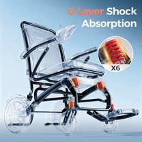 39LB Ultra Lightweight Foldable Electric Wheelchair - 20 Miles Travel Range, All Terrain Portable Motorized Mobility Chair for Adults & Seniors