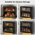 thumbnail image 5 of BGTREND Double Layer Bamboo Bread Box for Kitchen Countertop, Spacious Wooden Corner Bread Storage Container, Under Cabinet Organizer (Black, Medium), 5 of 7
