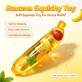 thumbnail image 2 of Banana Squishy Toy with Filling and Clear Jelly Texture, 6.3 Inches Yellow Simulated Fruit, Relaxation Toy for Kids and Adults, 2 of 7