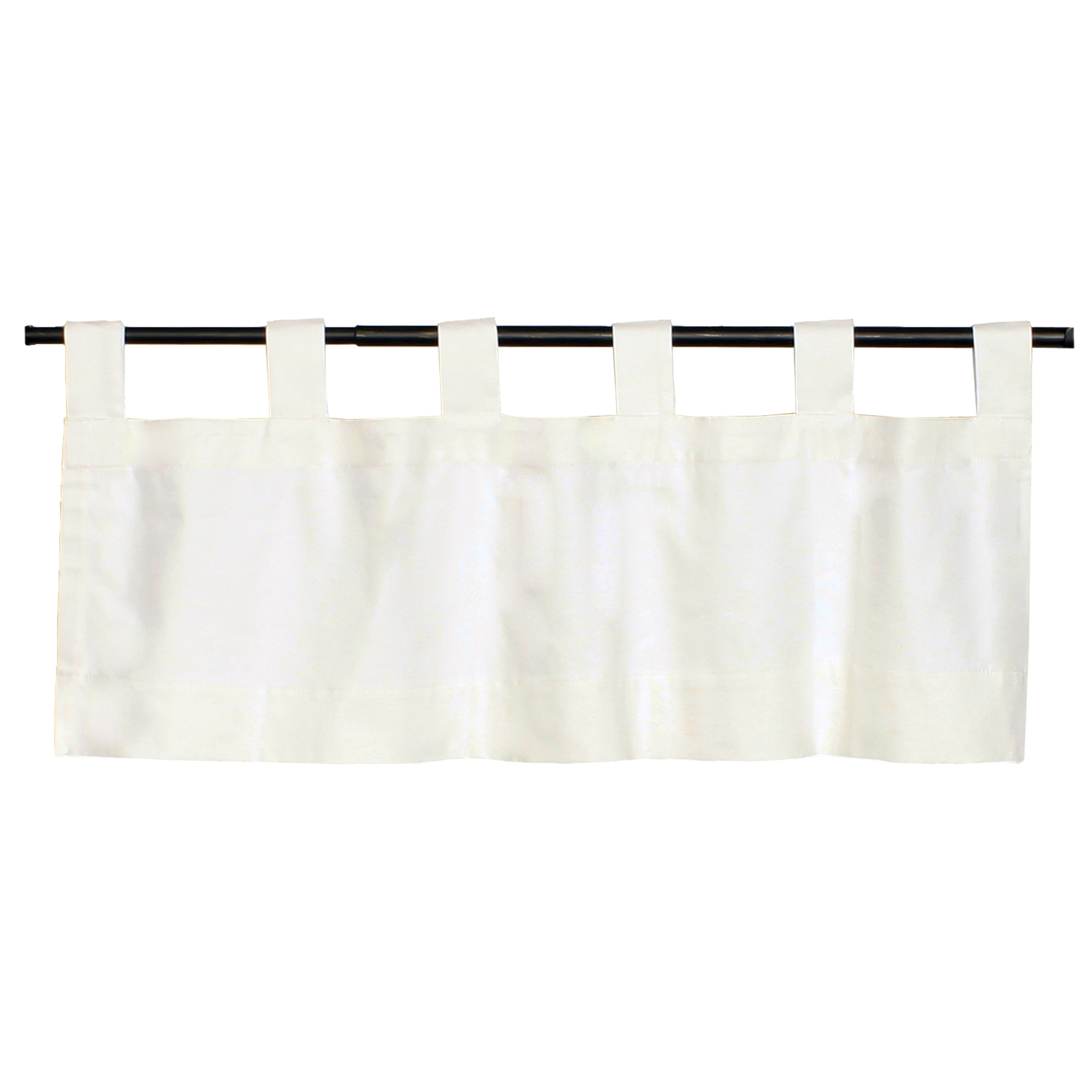 Winmate Insulated Cotton Tab Top Valance 40" x 15" in White