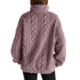 thumbnail image 6 of Bmisegm Double Pullover Zip up Casual Sweatshirt for Women Men Comfortable Winter Sweatshirts for Women for Fall Loungewear Purple XXL, 6 of 6