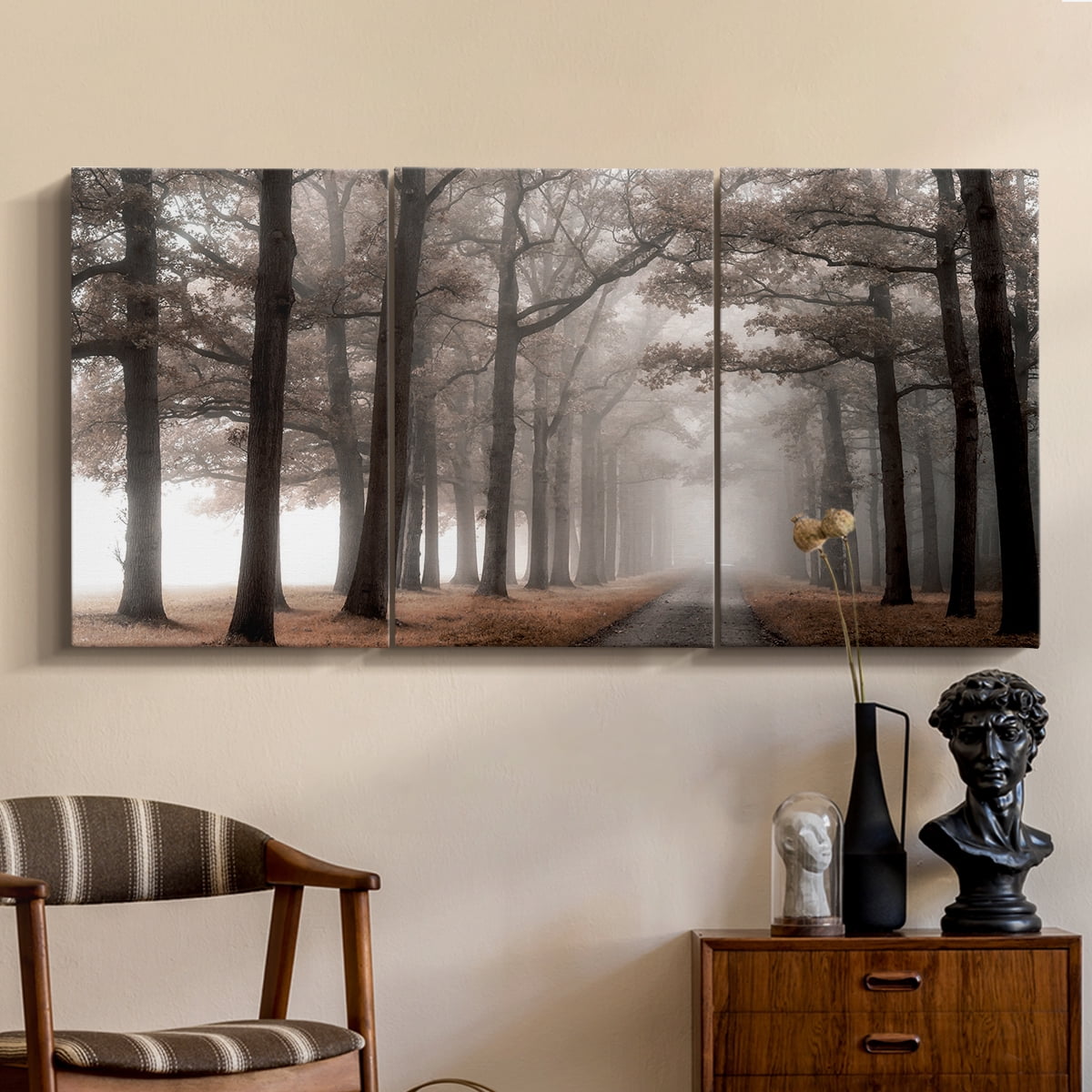 Wexford Home Misty Road - 24" x 48" Multi-Piece Canvas Art, Ready to Hang