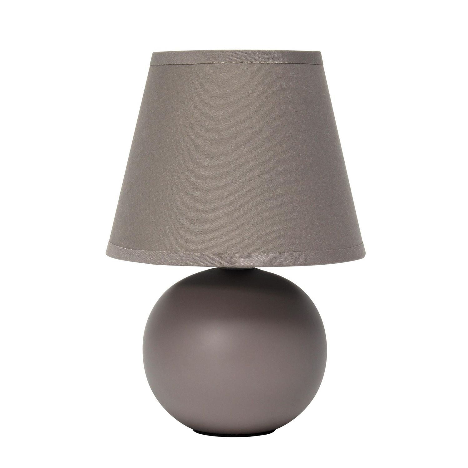 Simples Conceptions Mini globe en céramique Lampe de table, gris