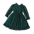 thumbnail image 3 of Esaierr Kids Baby Girls Long Sleeve Dress A-Line Casual Dresses 2-7 Years Toddler Lace Bowknot Princess Dress Party Gown for Spring Autumn, 3 of 9