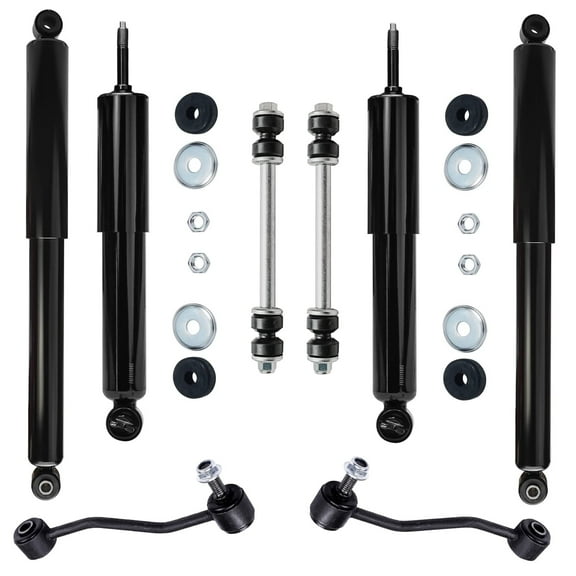 Detroit Axle - Shock Absorbers for RWD 1998-2011 Ford Ranger, 4 Front & Rear Shock Absorbers Assembly, 4 Front & Rear Stabilizer Sway Bar Links Replacement