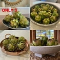 thumbnail image 6 of 3-Pack Large Green Faux Artichokes - Artificial Vegetables and Fake Fruits for Kitchen Decorations (Green)$$Home Decor, Kitchen, & Other, 6 of 6