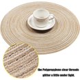 thumbnail image 3 of 38x38cm-lot De 6 Set De Table Coton Rond Set De Table Lavable Rsistantes La Chaleur Antidrapant Set De Table Nol Rond Beige Napperon Dcoration Po, 3 of 5
