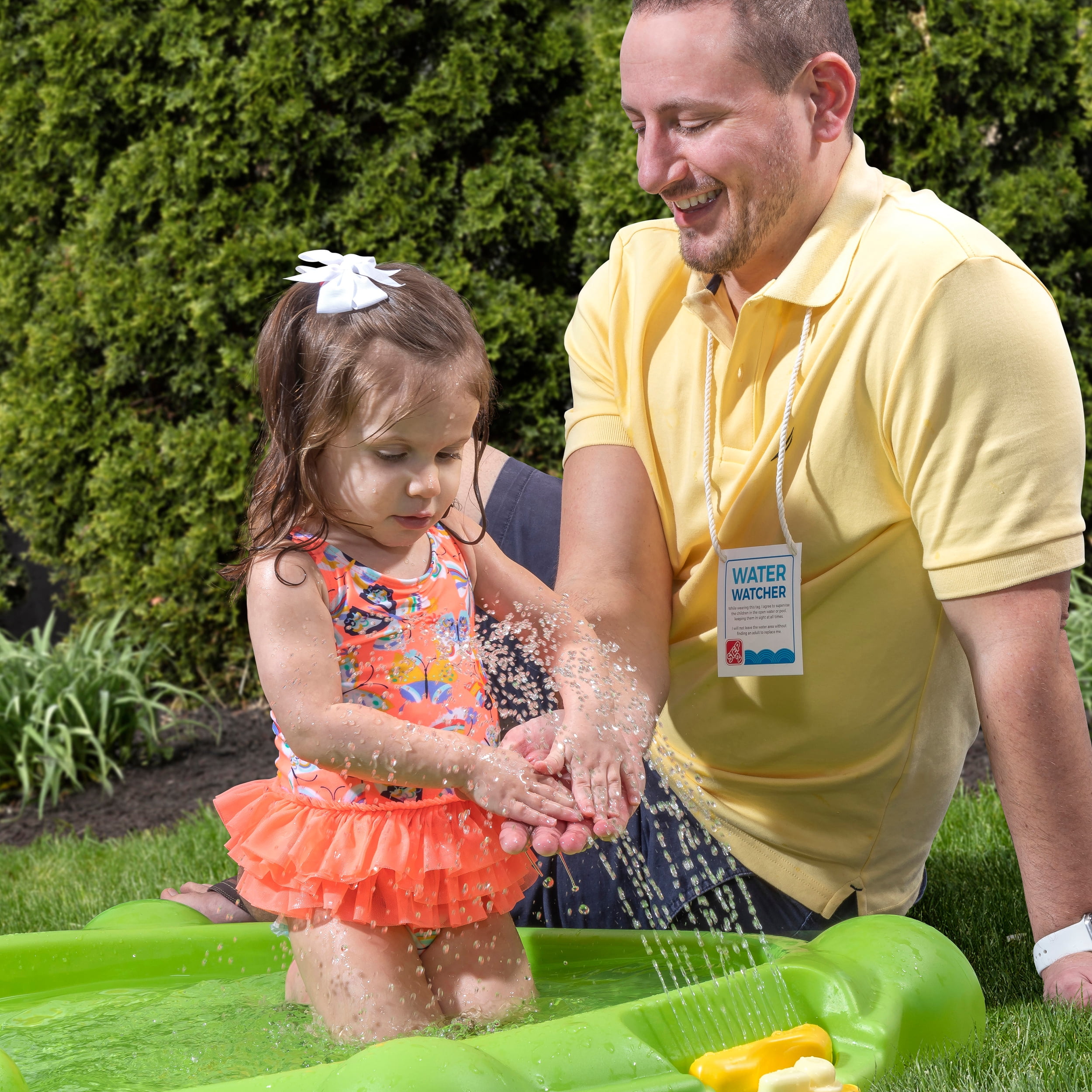 Step2 Waterbug Splash Pad Green Plastic Outdoor Water Playset for Toddlers