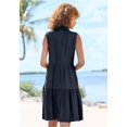 thumbnail image 3 of LASCANA Women's Tiered Shirt Dress Buttons, 3 of 6
