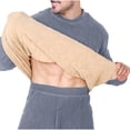 thumbnail image 1 of Lovzfmll Men's Thermal Top with Solid Color Round Neck, Long Sleeve with Heart Pattern and Cotton Padding for Comfortable Base Layer, 1 of 4
