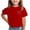 Red, variant on Mooqilaa Girls T Shirts Size 10-12, Fashion Short Sleeve Crew Neck Printed Kids Summer Tops Pink